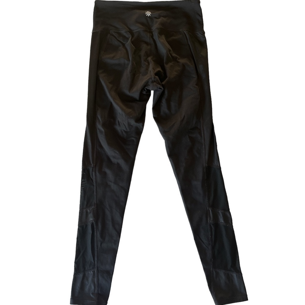Athleta Moto Mesh Leggings Women’s Small Black - Picture 3 of 6